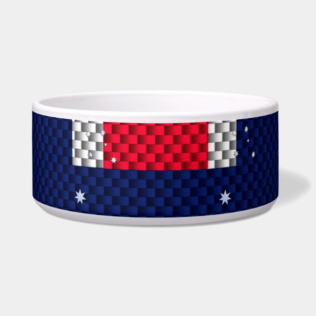 Australische Flagge Design Carbon Fibre Chrome Sty Napf (Vorderseite)