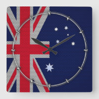 Australische Flagge Design Carbon Fibre Chrome Sty