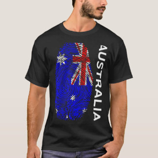 Australische Flagge Dna Fingerprint Australien T-Shirt