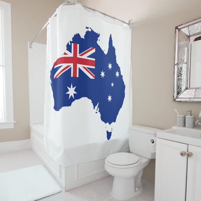Australische Flagge Duschvorhang (Beispiel)