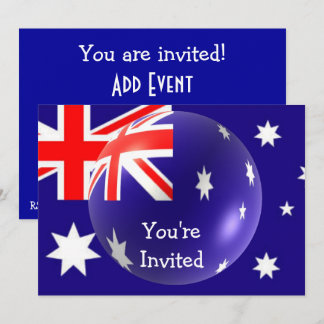 australische Flagge Einladung