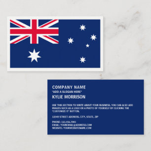 Australische Flagge, Flagge Australiens Visitenkarte