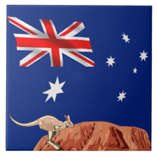 australische Flagge Fliese