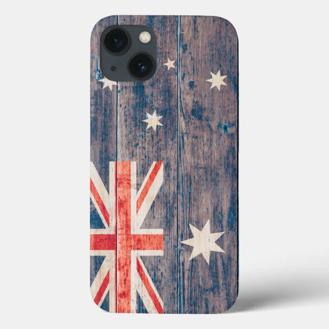 Australische Flagge für Holz Case-Mate iPhone Hülle (Rückseite)