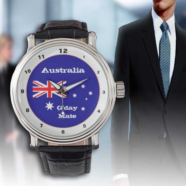 Australische Flagge & G'day Mate, Australien / Mod Armbanduhr (Von Creator hochgeladen)