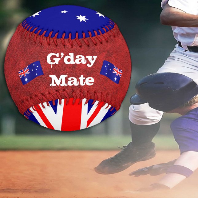 Australische Flagge & G'day Mate, Australien / Spo Baseball (Von Creator hochgeladen)