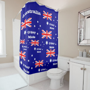 Australische Flagge & G'day Mate Dusche / Australi Duschvorhang