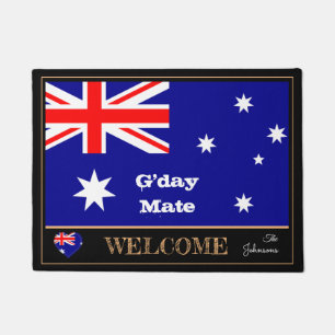 Australische Flagge & G'day Mate Matten / Sport Wi Fußmatte