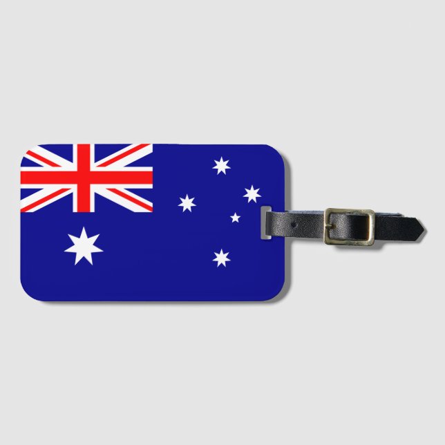 australische Flagge Gepäckanhänger (Vorderseite (Horizontal))