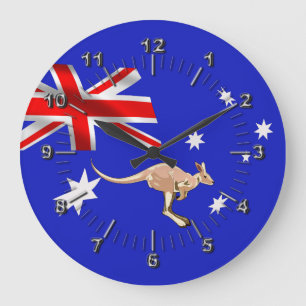 australische Flagge Große Wanduhr