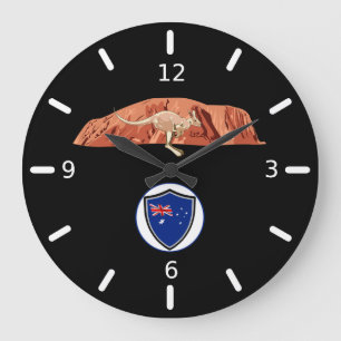 Australische Flagge Großuhr Große Wanduhr