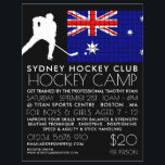 Australische Flagge, Hockey Player, Camp-Werbung Flyer<br><div class="desc">Australische Fahne,  Hockey Player,  Camp Werbe-Flyer beim Business Card Store.</div>