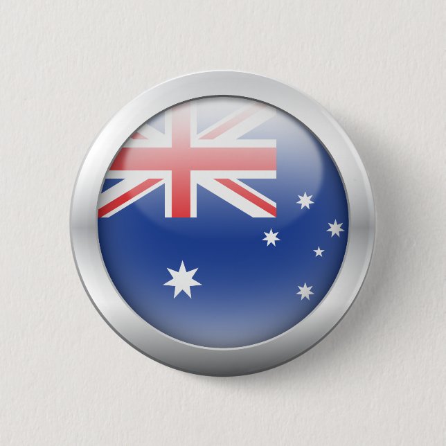 Australische Flagge in der Kugel Button (Vorderseite)