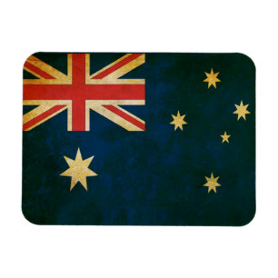 Australische Flagge in Grunge Magnet