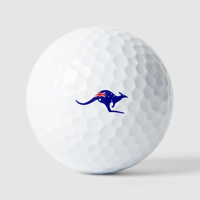 Australische Flagge Kangaroo Golfball (Vorderseite)