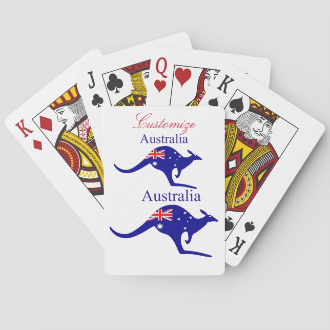 Australische Flagge Kangaroo Thunder_Cove C Spielkarten (Rückseite)
