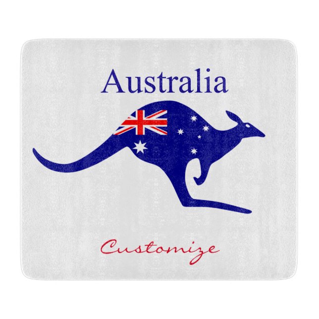 Australische Flagge Kangaroo Thunder_Cove Schneidebrett (Vorderseite)