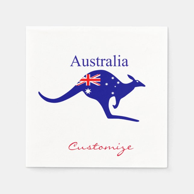 Australische Flagge Kangaroo Thunder_Cove Serviette (Vorderseite)