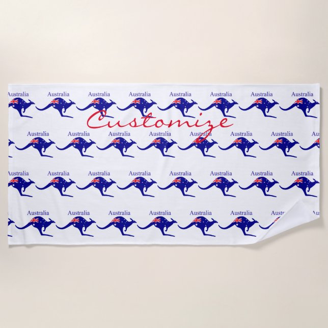 Australische Flagge Kangaroo Thunder_Cove Strandtuch (Vorderseite)