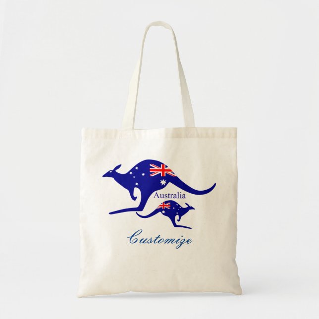 Australische Flagge Kangaroo Thunder_Cove Tragetasche (Vorne)