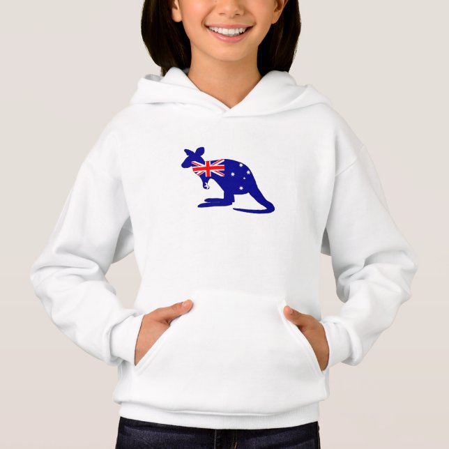 Australische Flagge - Känguru Hoodie (Vorderseite)