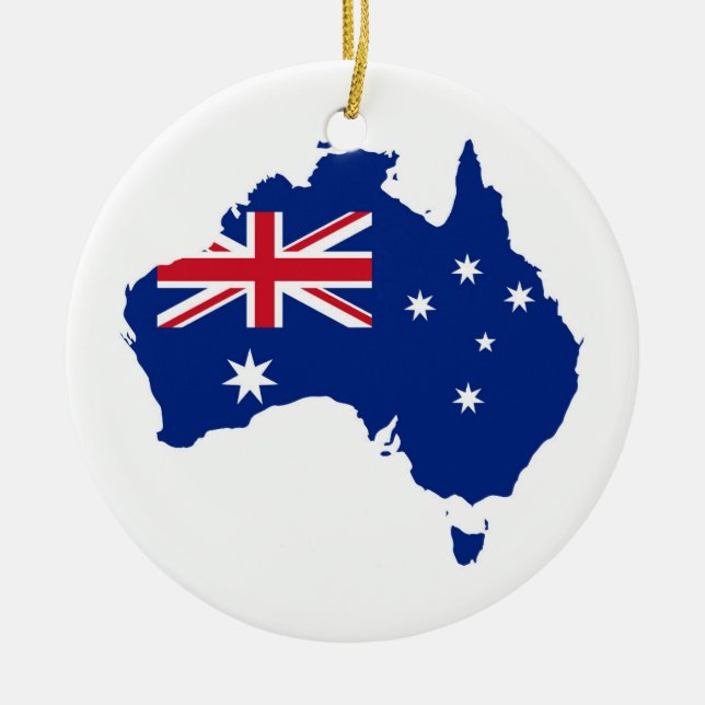 Australische Flagge Keramik Ornament (Vorne)