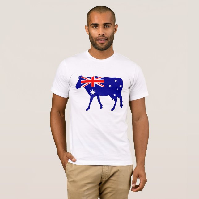 Australische Flagge - Kuh T-Shirt (Vorne ganz)