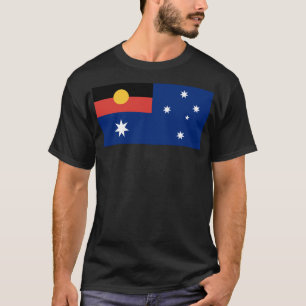 Australische Flagge mit der aboriginal Flag Classi T-Shirt