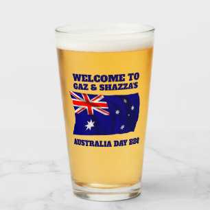 Australische Flagge Moderne Aussie personalisierte Glas