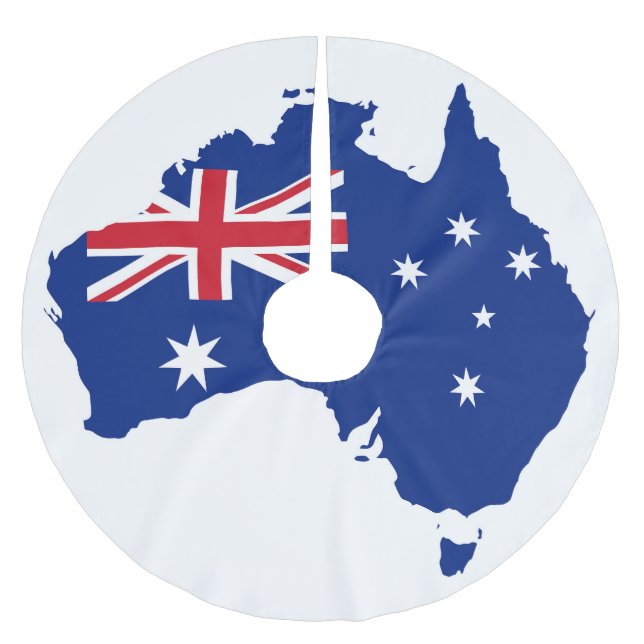 Australische Flagge Polyester Weihnachtsbaumdecke (Vorderseite)