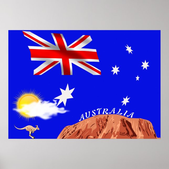 australische Flagge Poster (Vorne)
