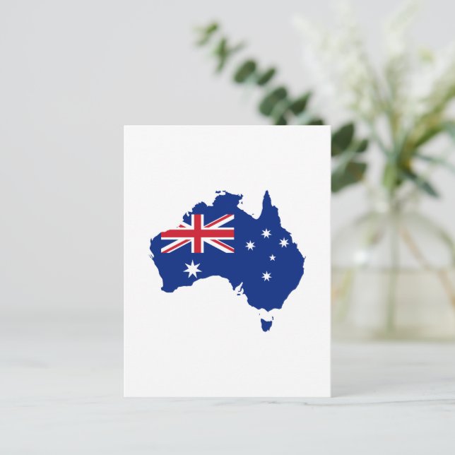 Australische Flagge Postkarte (Stehend Vorderseite)