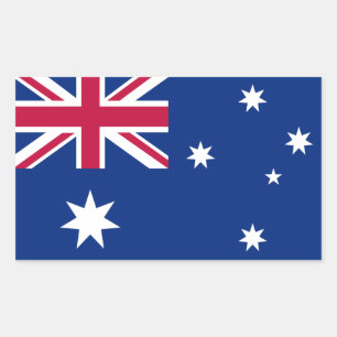 australische Flagge Rechteckiger Aufkleber