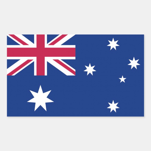 australische Flagge Rechteckiger Aufkleber (Vorderseite)