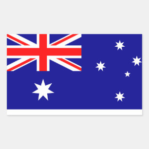Australische Flagge Rechteckiger Aufkleber