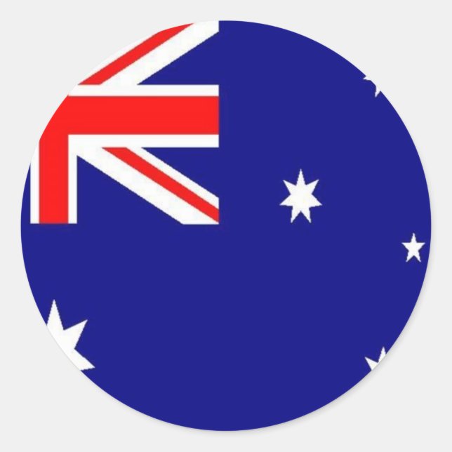 australische Flagge Runder Aufkleber (Vorderseite)