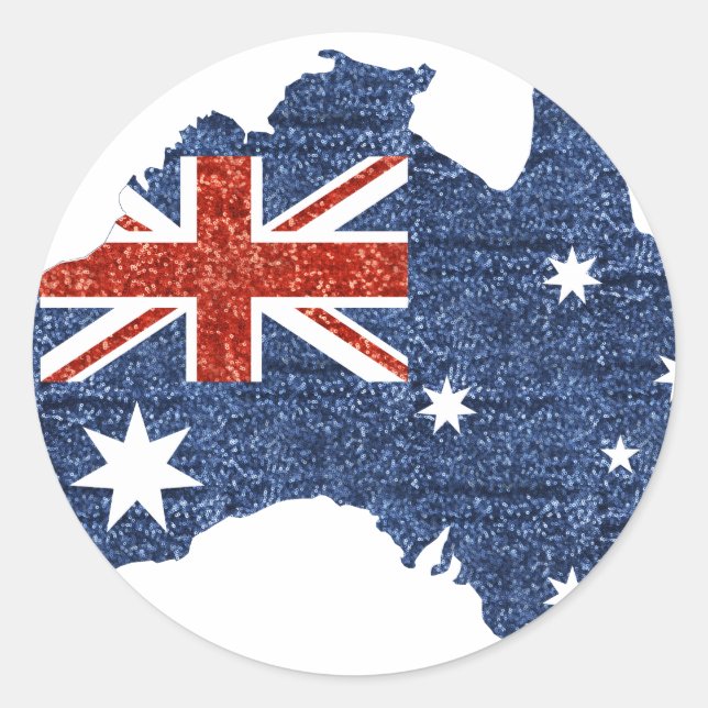 australische Flagge Runder Aufkleber (Vorderseite)