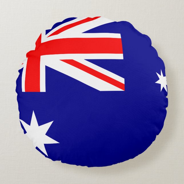 Australische Flagge Rundes Kissen (Vorderseite)