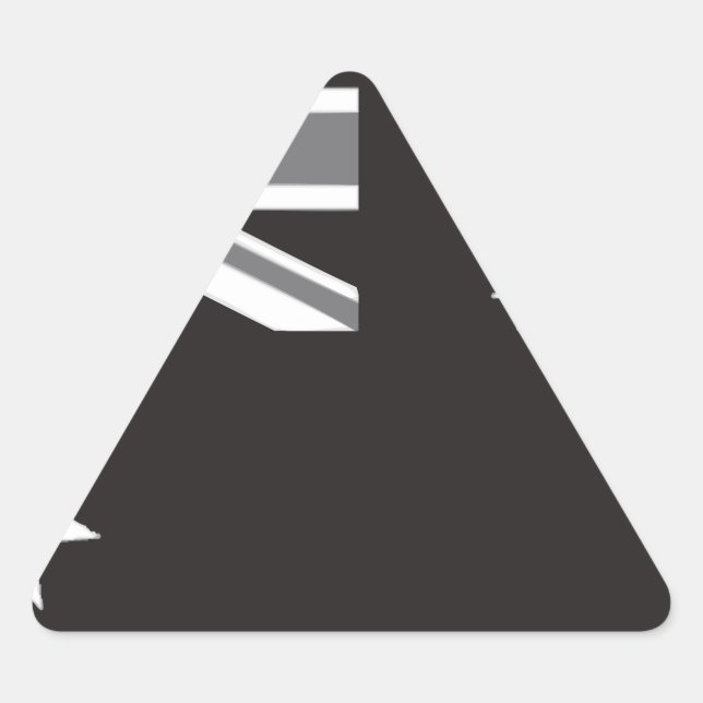 Australische Flagge Schwarz/Weiß Dreieckiger Aufkleber (Vorderseite)