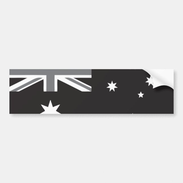 Australische Flagge Schwarzweiss Autoaufkleber (Vorne)