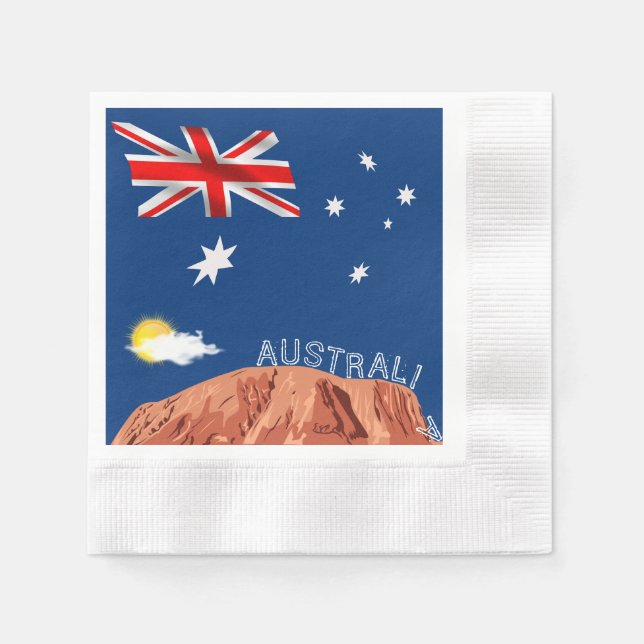australische Flagge      Serviette (Vorderseite)