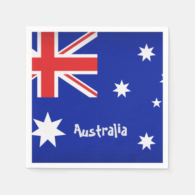 australische Flagge Serviette (Vorderseite)