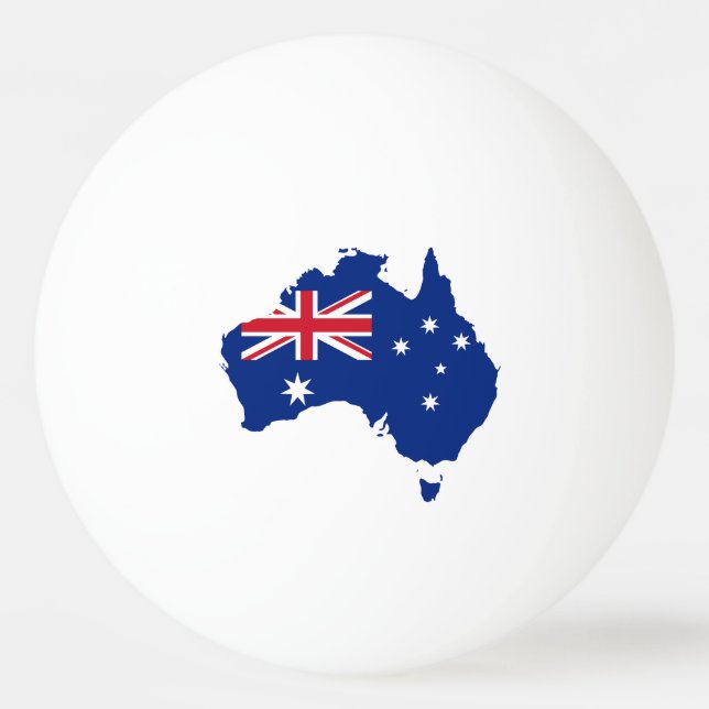 Australische Flagge Tischtennisball (Vorderseite)