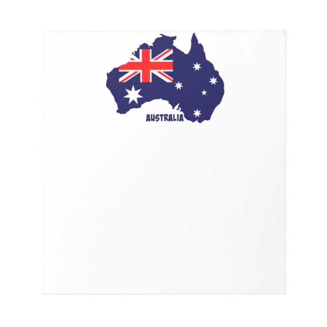 Australische Flagge und Silhouette Notizblock (Vorderseite)