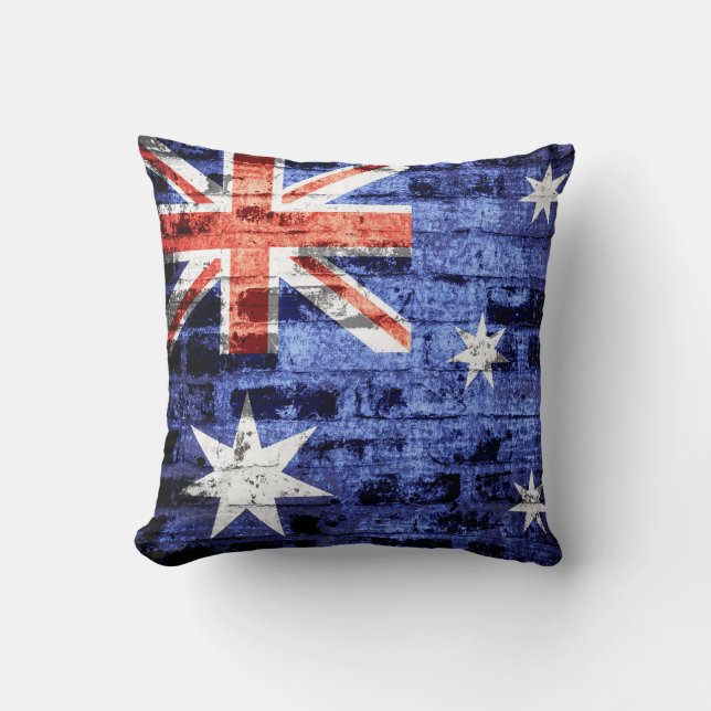 Australische Flagge Vintag Kissen (Vorderseite)