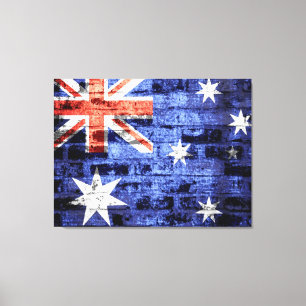 Australische Flagge Vintag Leinwanddruck