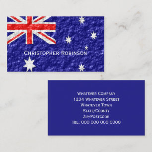 Australische Flagge Visitenkarte