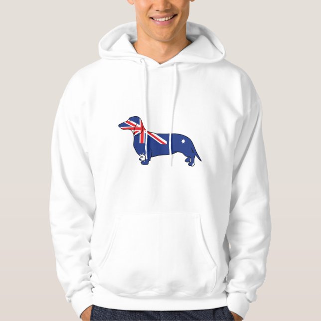 Australische Flaggen-Dackel Hoodie (Vorderseite)
