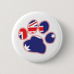 Australische Flaggenpaw Print Button