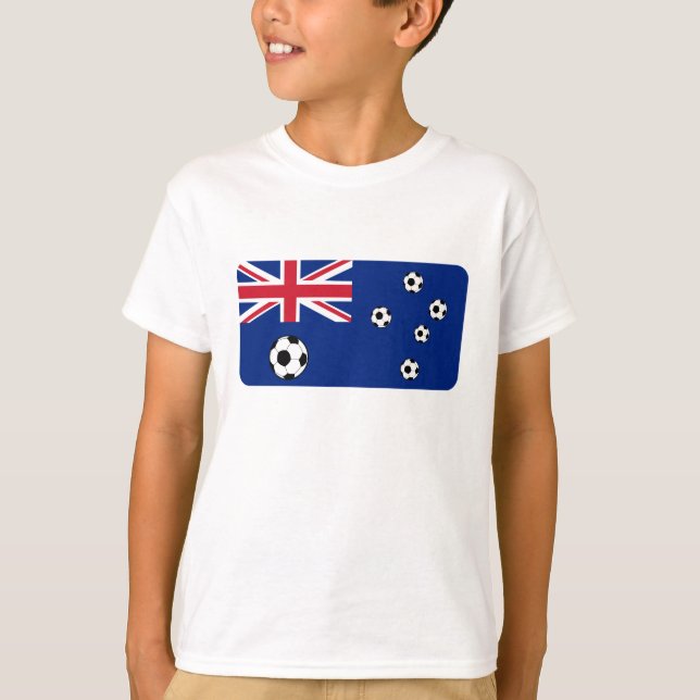 Australische Flaggensoccer-Balls T-Shirt (Vorderseite)
